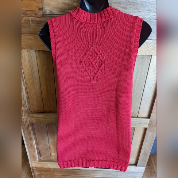 90's Cotton Knit Sweater Vest - Picture 2 of 3